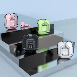 Air31 TWS Transparent Earbuds – Crystal Sound, Sleek Style!