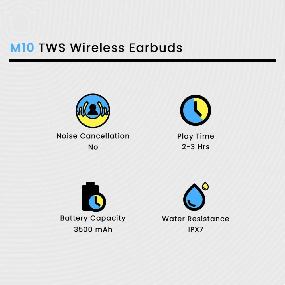 M10 TWS Wireless Bluetooth Earbuds - Image 2